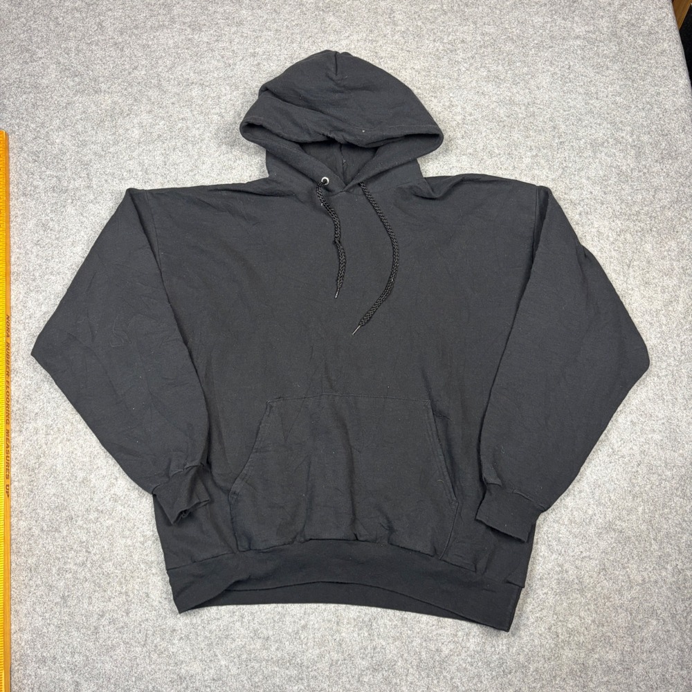 Hanes ComfortBlend EcoSmart Hoodie Mens XL Black Pullover Sweatshirt P0000-000